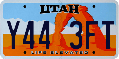 UT license plate Y443FT