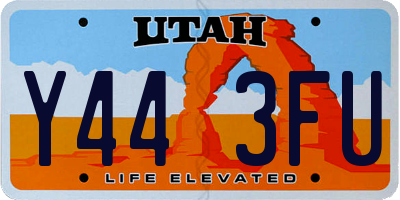 UT license plate Y443FU