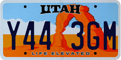UT license plate Y443GM