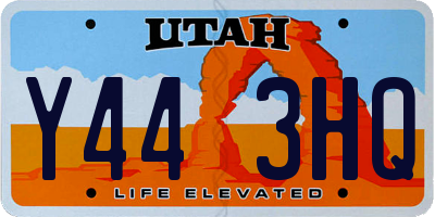 UT license plate Y443HQ