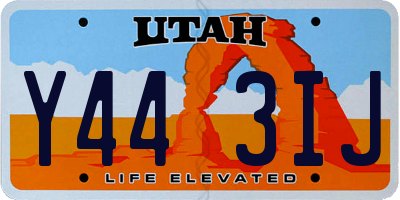 UT license plate Y443IJ