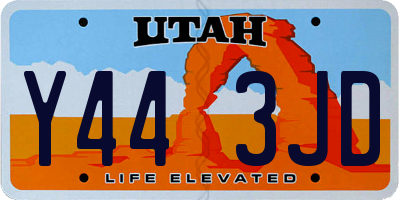 UT license plate Y443JD