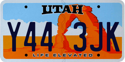 UT license plate Y443JK