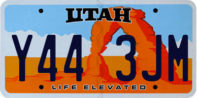 UT license plate Y443JM