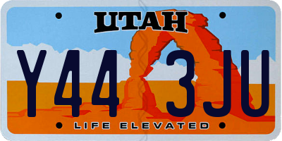 UT license plate Y443JU