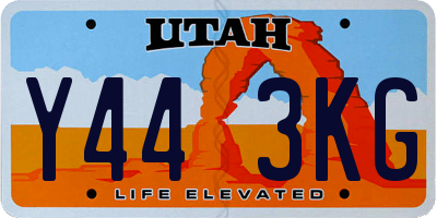 UT license plate Y443KG