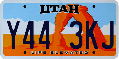 UT license plate Y443KJ
