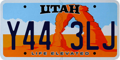 UT license plate Y443LJ