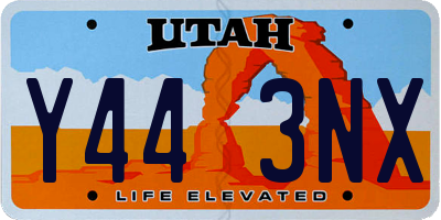 UT license plate Y443NX