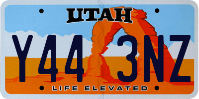 UT license plate Y443NZ