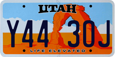UT license plate Y443OJ