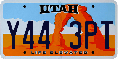 UT license plate Y443PT
