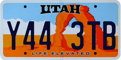 UT license plate Y443TB