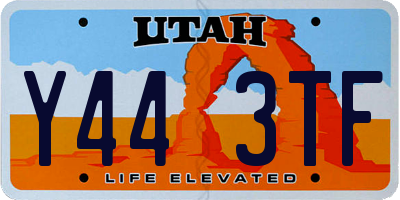 UT license plate Y443TF