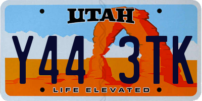 UT license plate Y443TK