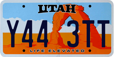 UT license plate Y443TT