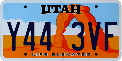 UT license plate Y443VF