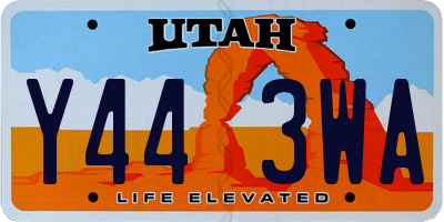 UT license plate Y443WA