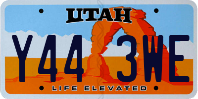 UT license plate Y443WE