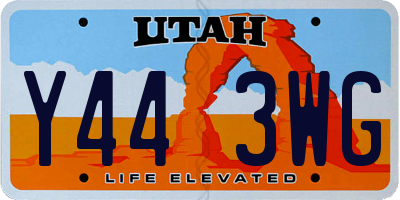 UT license plate Y443WG