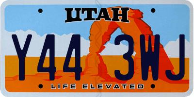 UT license plate Y443WJ