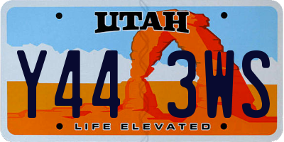 UT license plate Y443WS