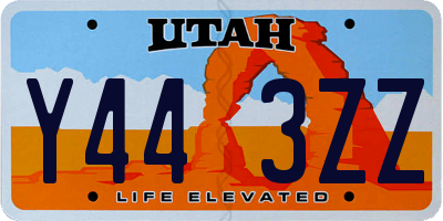 UT license plate Y443ZZ
