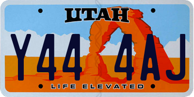 UT license plate Y444AJ