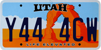 UT license plate Y444CW