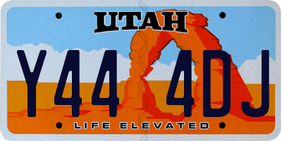 UT license plate Y444DJ