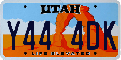 UT license plate Y444DK