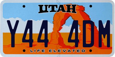 UT license plate Y444DM