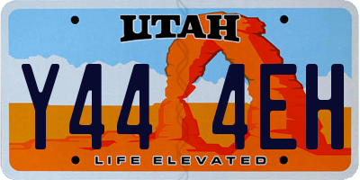 UT license plate Y444EH