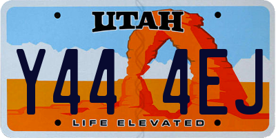 UT license plate Y444EJ