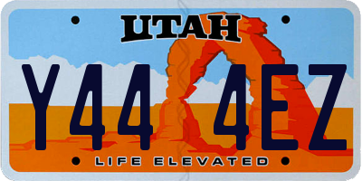 UT license plate Y444EZ