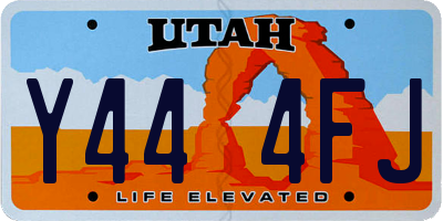 UT license plate Y444FJ