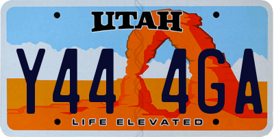 UT license plate Y444GA