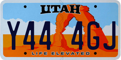 UT license plate Y444GJ