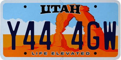 UT license plate Y444GW