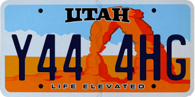 UT license plate Y444HG