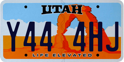 UT license plate Y444HJ