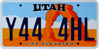UT license plate Y444HL