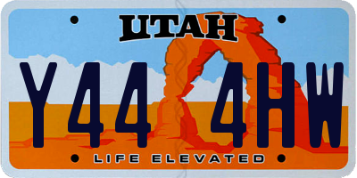 UT license plate Y444HW