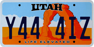 UT license plate Y444IZ