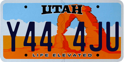 UT license plate Y444JU