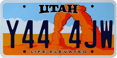 UT license plate Y444JW