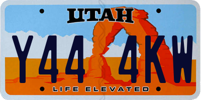 UT license plate Y444KW