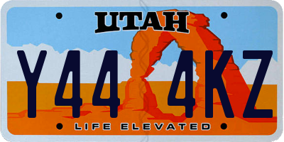 UT license plate Y444KZ