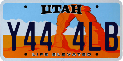 UT license plate Y444LB