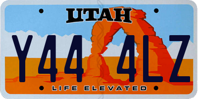 UT license plate Y444LZ